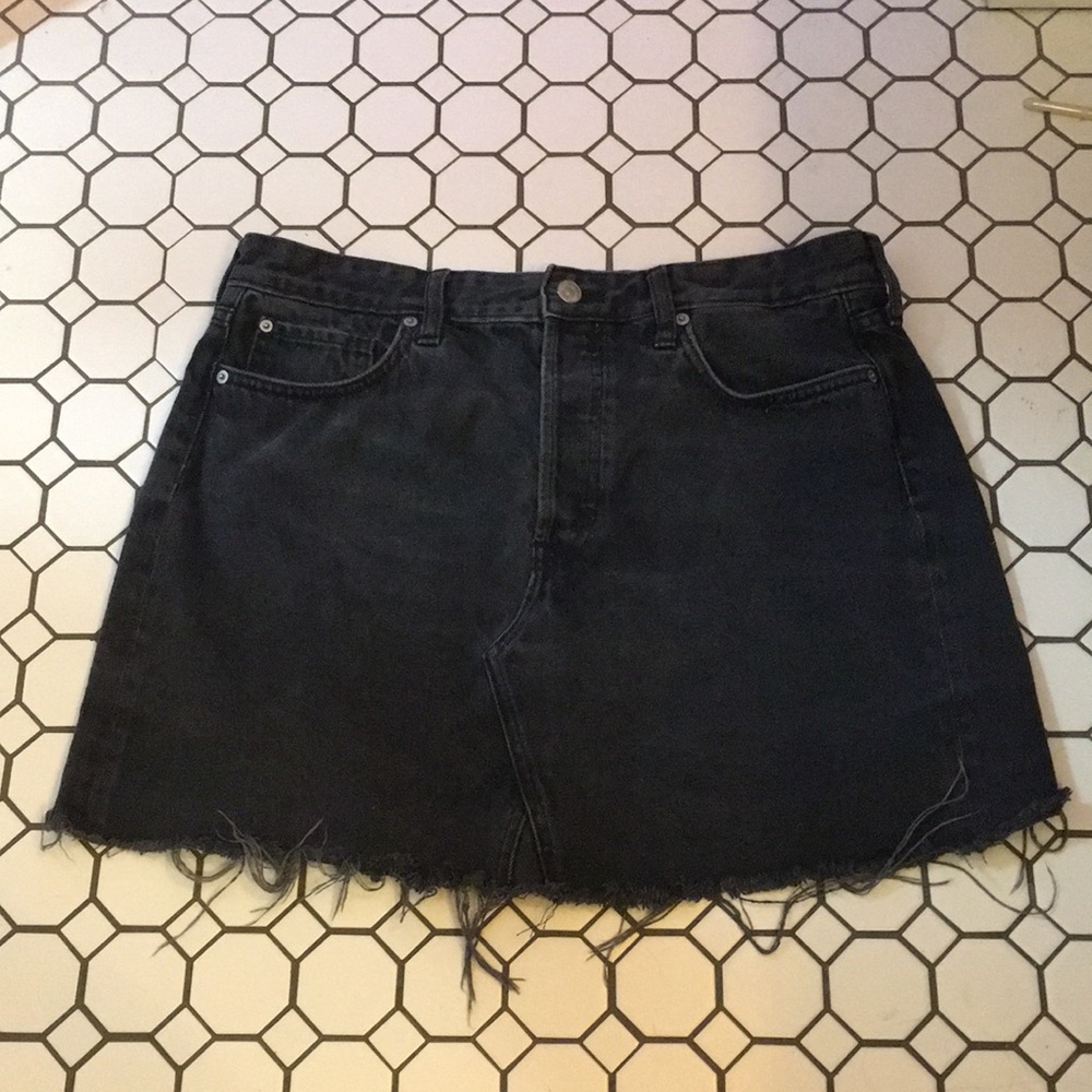 black denim skirt
